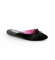 women's slippers TRIANON black suede